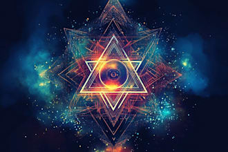 create simple sacred geometry or mystical logo design