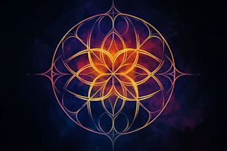 create sacred geometry and mystical mandala logo design