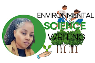 write professional geography and environmental science articles