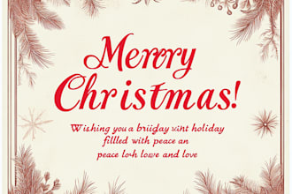 make christmas card, new year card and holiday card
