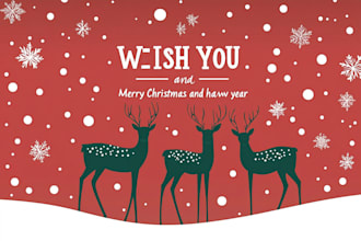 create a christmas card, greeting card, or invitation card
