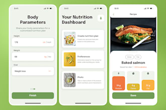 develop nutrition app, meal planning app, calorie tracking app, diet planner app