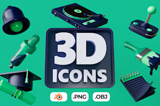 create custom 3d icons and graphics for your brand