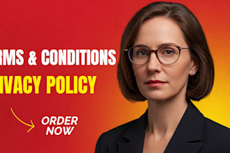 draft website policies, privacy policy, terms and conditions, disclaimers