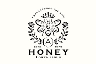 make very clear genuine bee honey logo