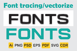 fonts tracing vectorize your fonts