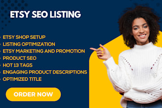 create etsy listing with SEO title, tags and description and boost sales