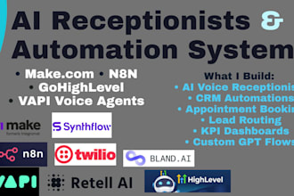 build makecom n8n automations ai receptionist systems ghl voice ai