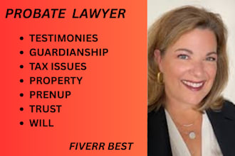 draft and review wills, trusts probate documents, guardianship, codicils prenup