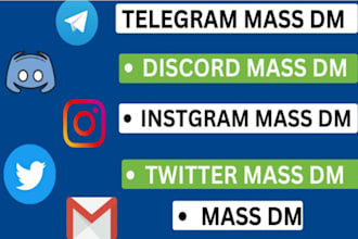 send dms on instagram, twitter, tiktok, discord mass dm, to 10k targeted users