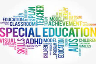 research and write on education topics, special education and curriculum design