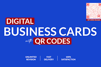 design digital business cards with qr codes in 2 hr