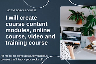 create course content modules, online course, video and training course