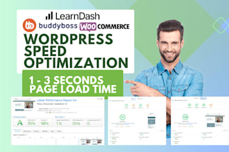 speedup buddyboss, learndash, woocommerce sites for gtmetrix, pagespeed insights