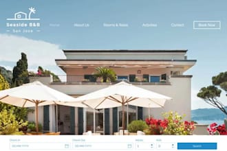 create short term vacation rental or property management website