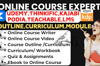 design elearning thinkific online course content rewrite ebook course curriculum