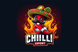 create a creative mexican chill mascot logo in just two day