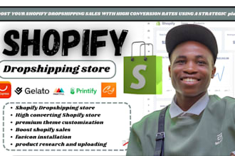 build shopify dropshipping store, website design, shopify redesign,shopify store