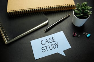 do research project, case study analysis, research and summary writing