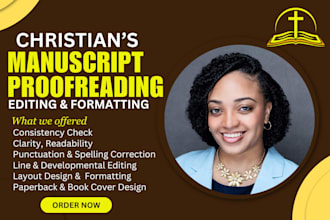 proofread, edit, review and format christian books, articles and content blogs