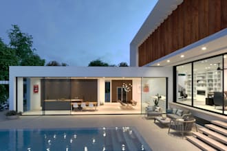 redesign interior apartment, home to office, autocad to house render, exterior