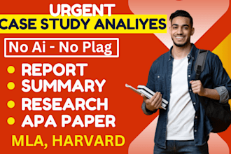 do case study analysis, apa paper, business, research and summary writing