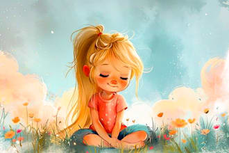 draw children story book illustration