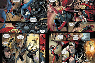 draw comic page, graphic novel cover, nsfw comic illustration, comic strip