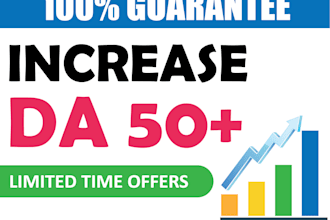 increase moz da 50 plus pa 30 with guaranteed 100 spam free work