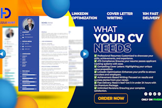 deliver an upgrade and professional ats optimised resume, cv