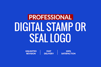 design custom circular or rectangular digital rubber stamp or seal logo in 1 hr