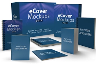 design online digital course mockup bundle and ecover bundle