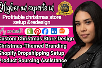 build christmas store, shopify store, christmas shopify, or shopify dropshipping