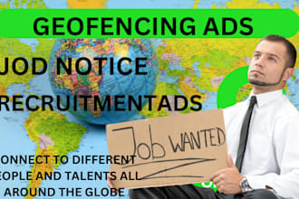 create geofencing ads campaign for job post and recruit notice