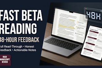provide fast beta reading on your manuscript in 48 hours