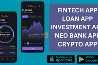 develop fintech app, loan app, neo bank app, investment app, tap and pay app