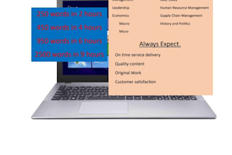 do marketing reports, strategic management projects, leadership assigned