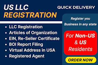 us llc registration and ein number for both US and non US residents