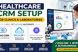 setup, automate zoho CRM, bitrix24 and activecampaign  CRM