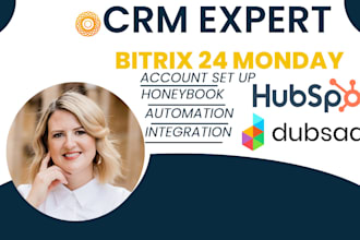 set up honeybook bitrix24 dubsado trello clickup  asana salesforce coda CRM