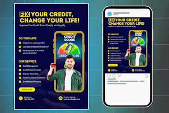 design amazing credit repair, credit score and tax flyers within 6 hours