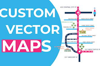 design custom vector maps and location maps