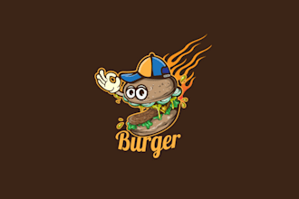 make delightful viewable burger logo