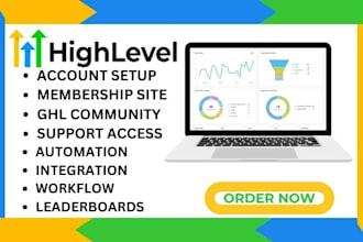 setup gohighlevel community membership site support access workflow automation