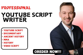 write business and finance documentary youtube scripts in investigative style