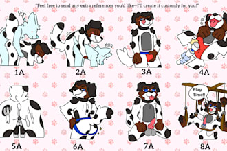 draw your personal nsfw furry telegram discord stickers