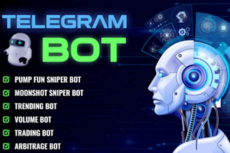 develop telegram bot, crypto trading bot, solana volume bot, solana trading bot
