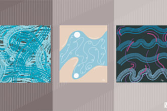 draw pattern or abstract art for wall decor and any purpose