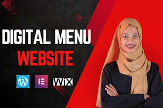 design and develop a digital menu website with qr code