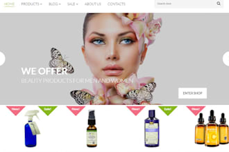 design highly profitable beauty shopify hair extension store skincare website